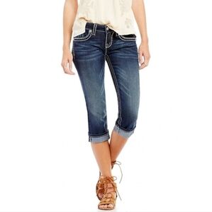 MISS ME JP5014-CP-8 CAPRI JEANS SIZE 28